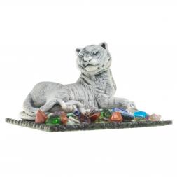 Сувенир &amp;quot;Тигр лежит&amp;quot; из змеевика и мрамолита