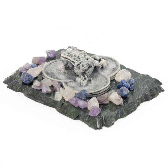 Сувенир из мрамолита &amp;quot;Жаба на монетах&amp;quot; малая 116308