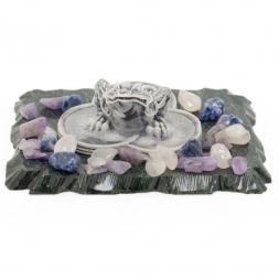 Сувенир из мрамолита "Жаба на монетах" малая