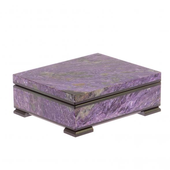 Шкатулка из чароита 13,5х9х4,5 см 125132