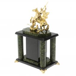 Часы &amp;quot;Георгий Победоносец&amp;quot; из баженовского змеевика