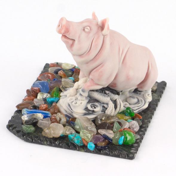 Сувенир &amp;quot;Свин&amp;quot; из мрамолита 119349