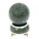 Шар Антистресс 9,5 см на подставке из змеевика ножки бронза 128899