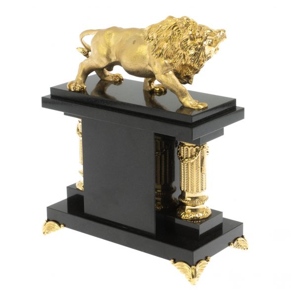 Часы &amp;quot;Лев&amp;quot; из яшмы 129277