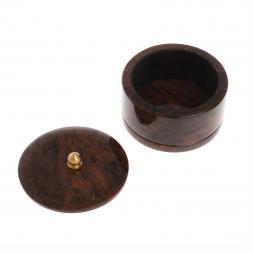 Шкатулка круглая из обсидиана 7,5х7,5х5,5 см